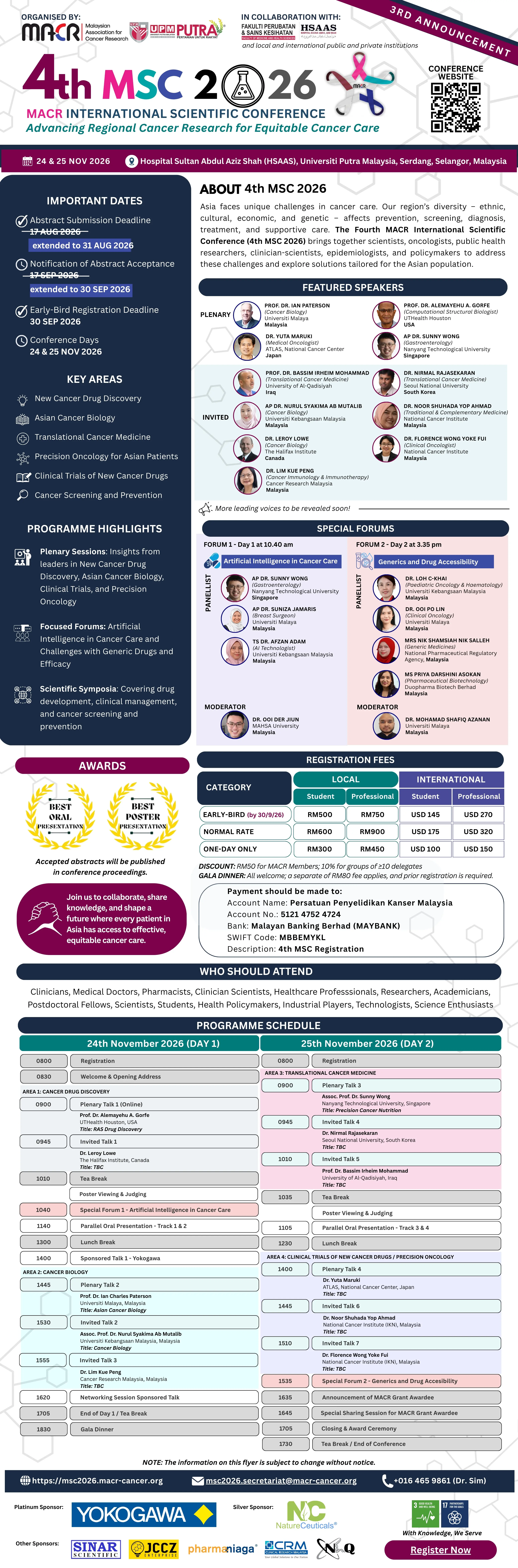 4th MSC 2026 Third Announcement Flyer